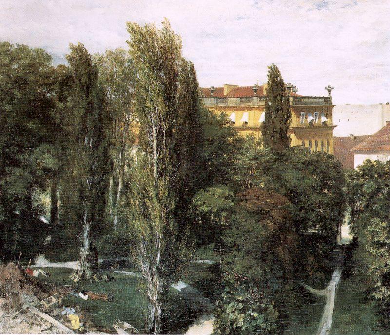 Adolph von Menzel The Palace Garden of Prince Albert Germany oil painting art